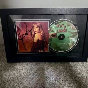 Taylor Swift Framed Autographed Life Of A Showgirl CD